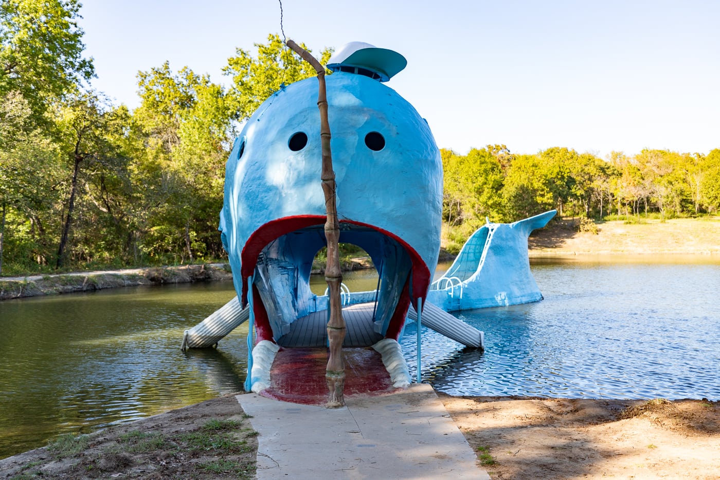 Blue Whale of Catoosa on Route 66 in Oklahoma - Route 66 Roadside Attraction