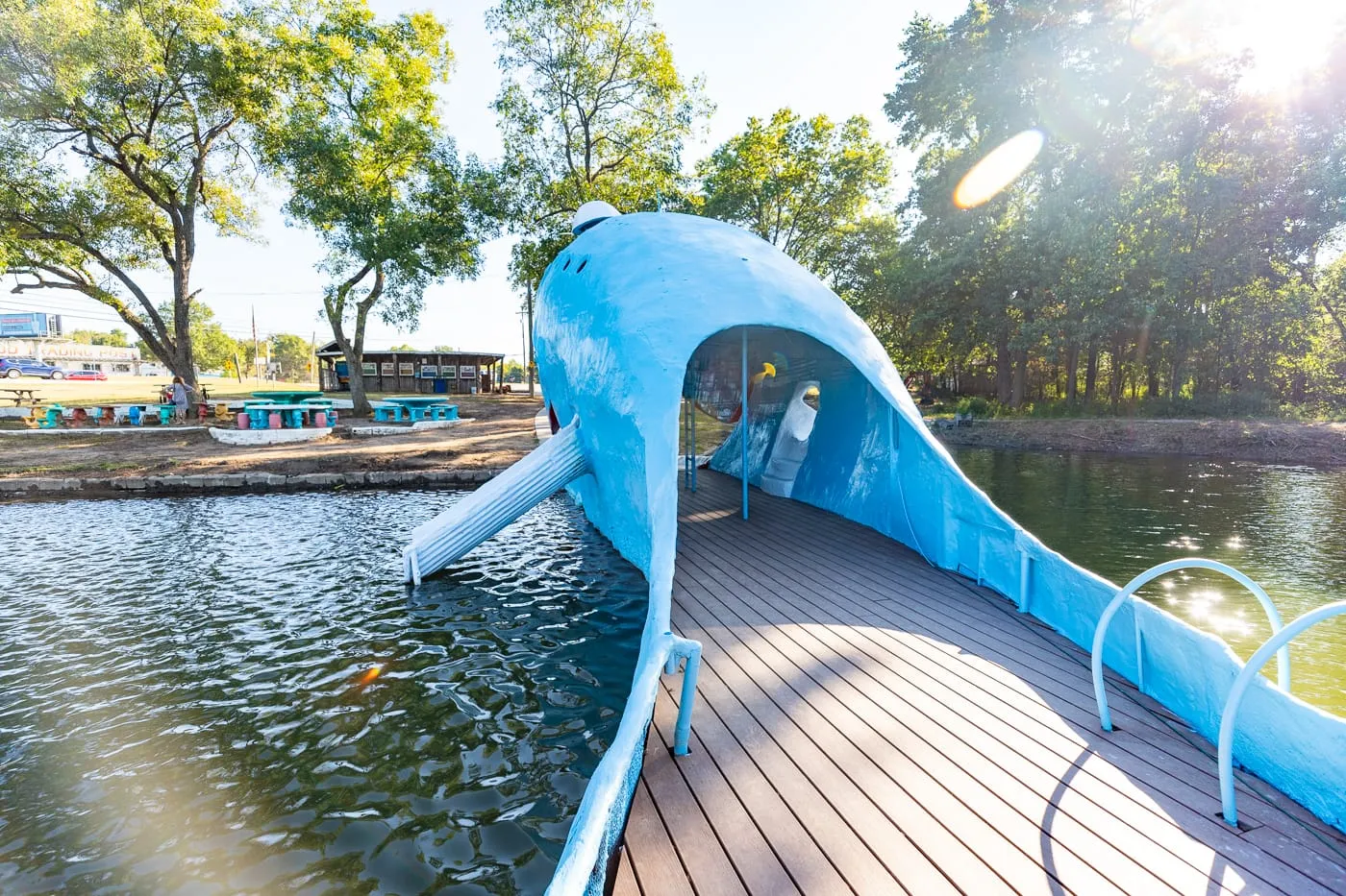 Blue Whale of Catoosa on Route 66 in Oklahoma - Route 66 Roadside Attraction