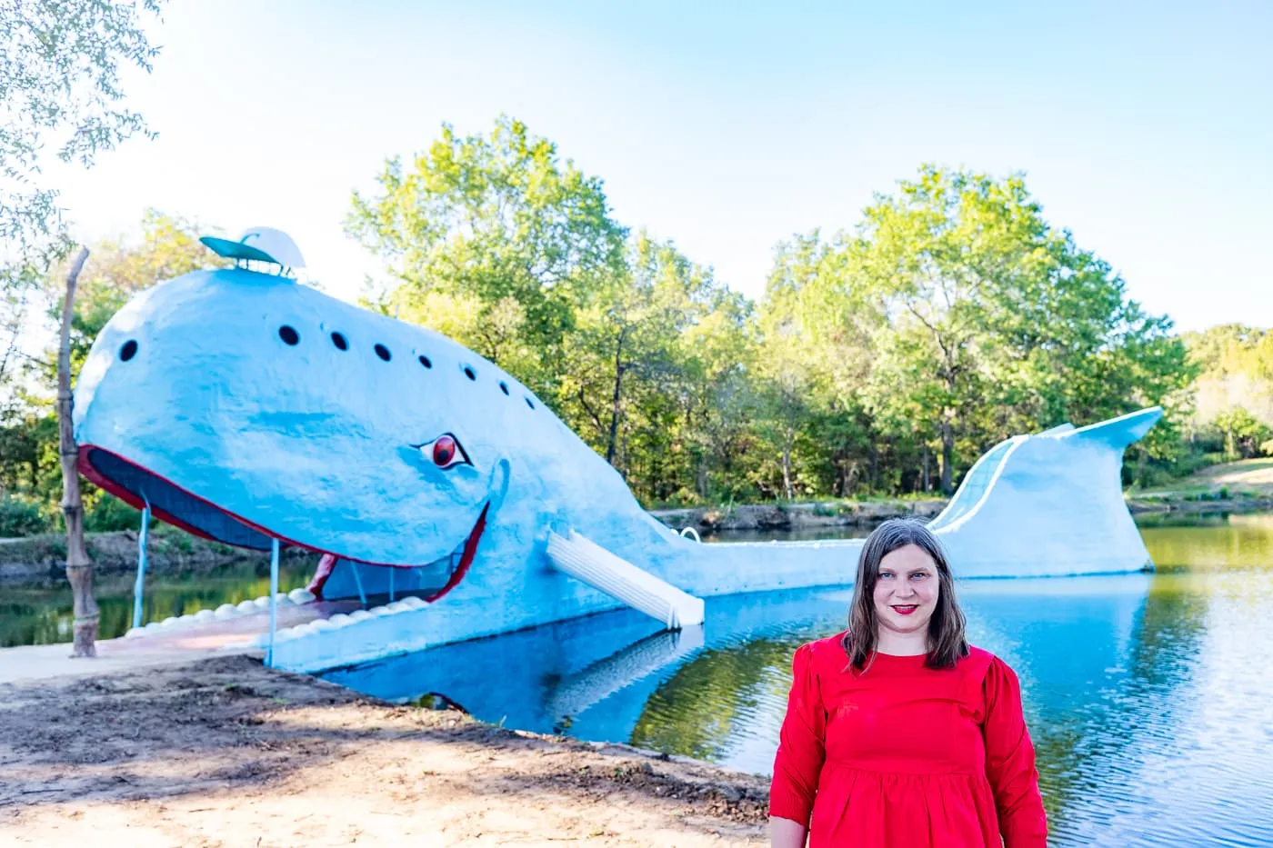 Blue Whale of Catoosa on Route 66 in Oklahoma - Route 66 Roadside Attraction