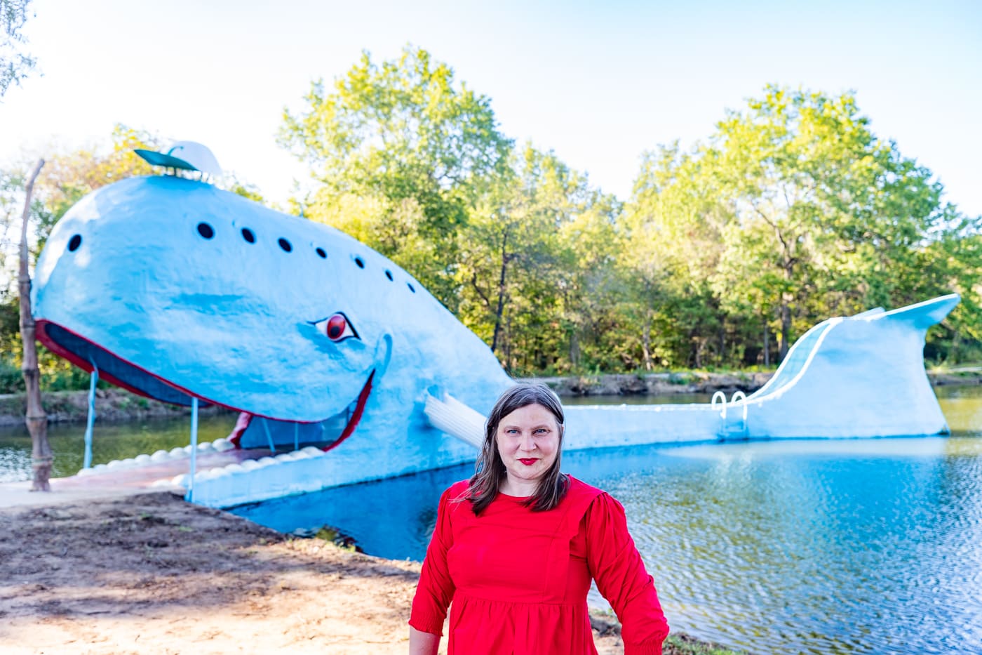 Blue Whale of Catoosa on Route 66 in Oklahoma - Route 66 Roadside Attraction