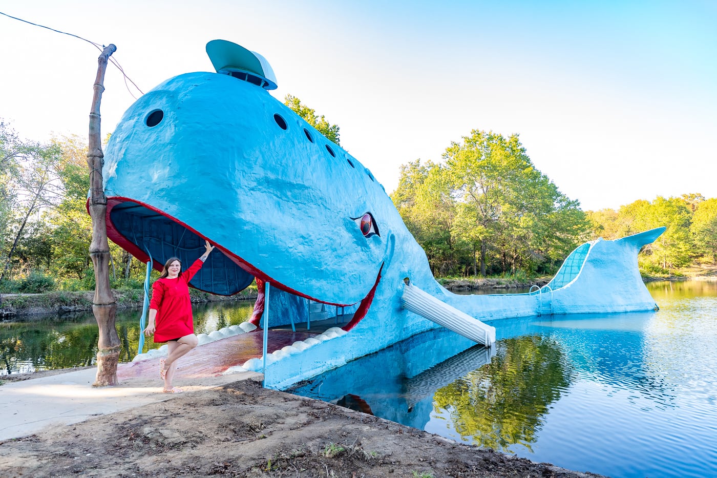 Blue Whale of Catoosa on Route 66 in Oklahoma - Route 66 Roadside Attraction