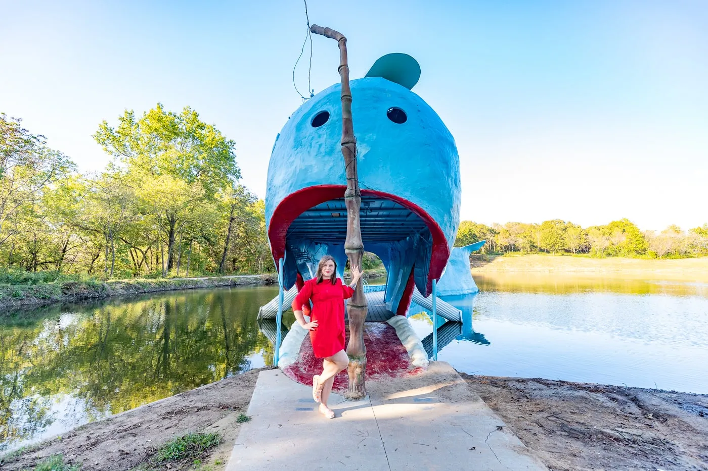 Blue Whale of Catoosa on Route 66 in Oklahoma - Route 66 Roadside Attraction