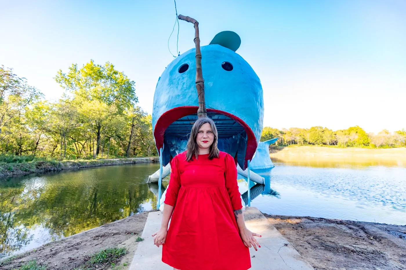 Blue Whale of Catoosa on Route 66 in Oklahoma - Route 66 Roadside Attraction