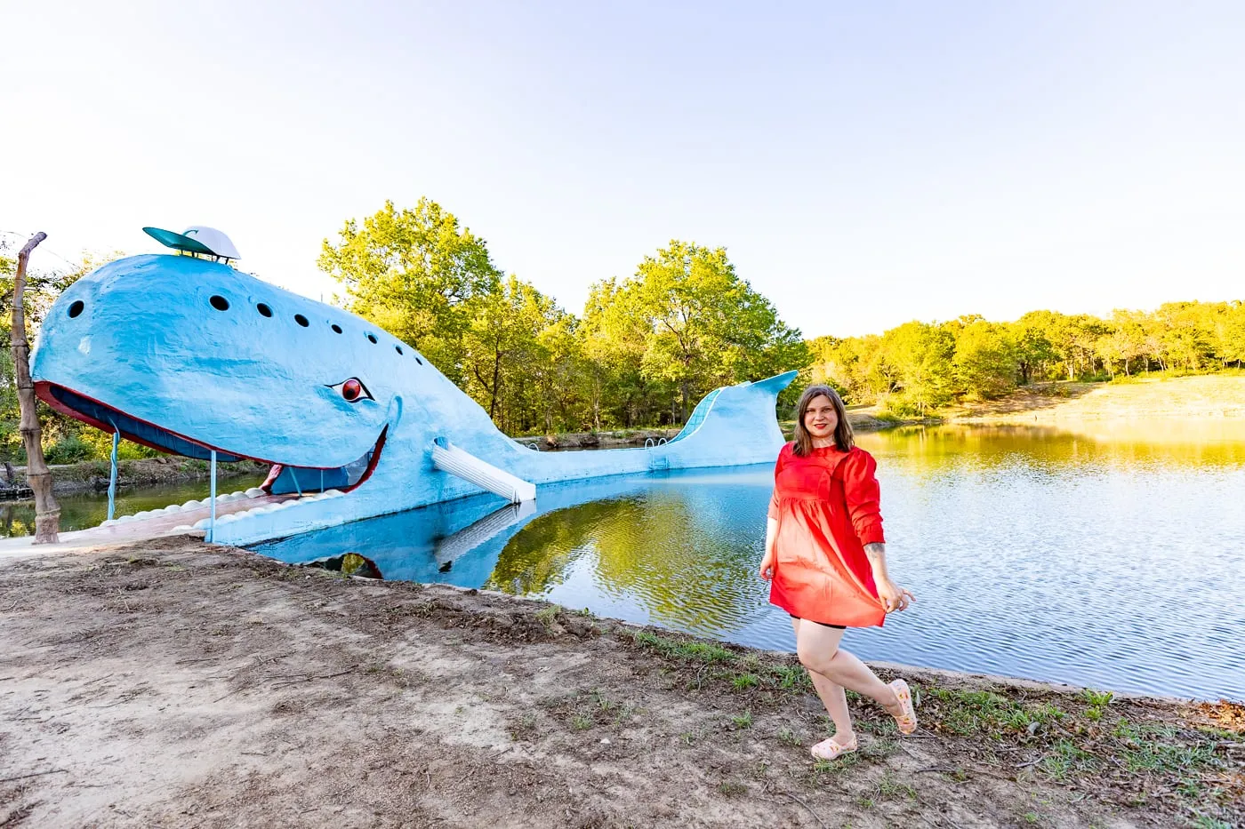 Blue Whale of Catoosa on Route 66 in Oklahoma - Route 66 Roadside Attraction