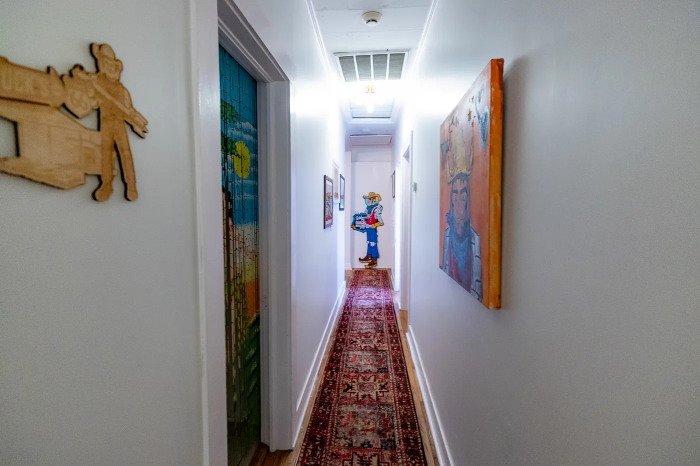 Hallway at Buck's Cosmic Crash Pad on Route 66 - Route 66 AirBNB in Tulsa, Oklahoma