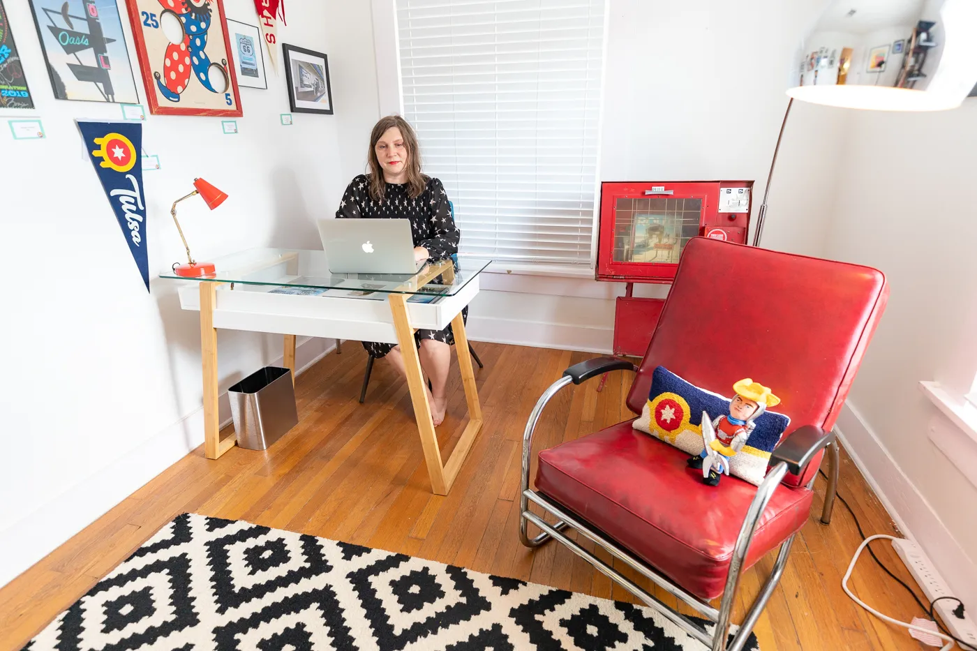 Office at Buck's Cosmic Crash Pad on Route 66 - Route 66 AirBNB in Tulsa, Oklahoma