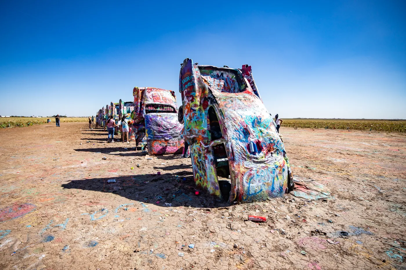 Cadillac Ranch in Amarillo, Texas Route 66 roadside attraction