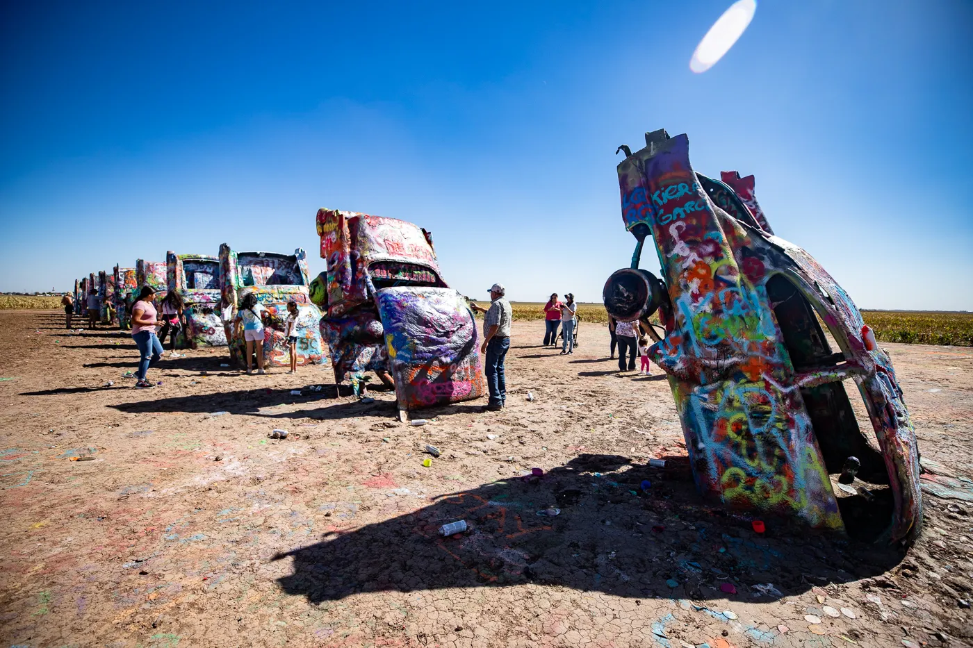 Cadillac Ranch in Amarillo, Texas Route 66 roadside attraction