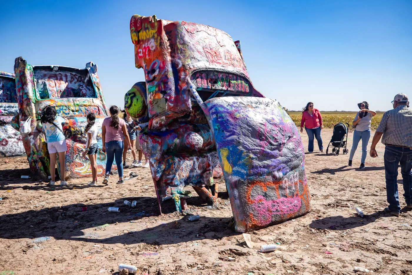 Cadillac Ranch in Amarillo, Texas Route 66 roadside attraction