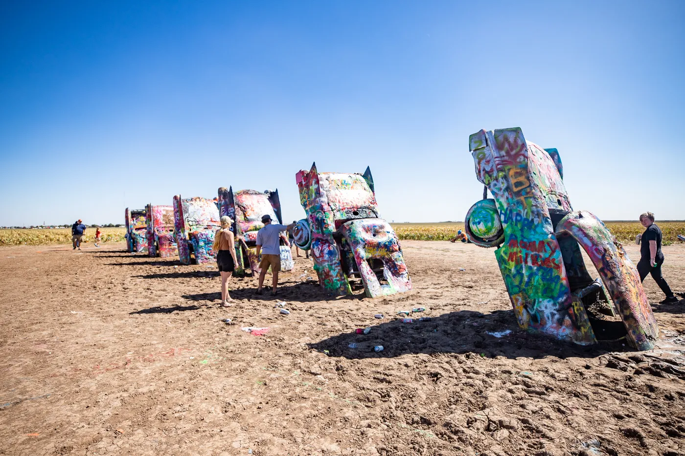 Cadillac Ranch in Amarillo, Texas Route 66 roadside attraction