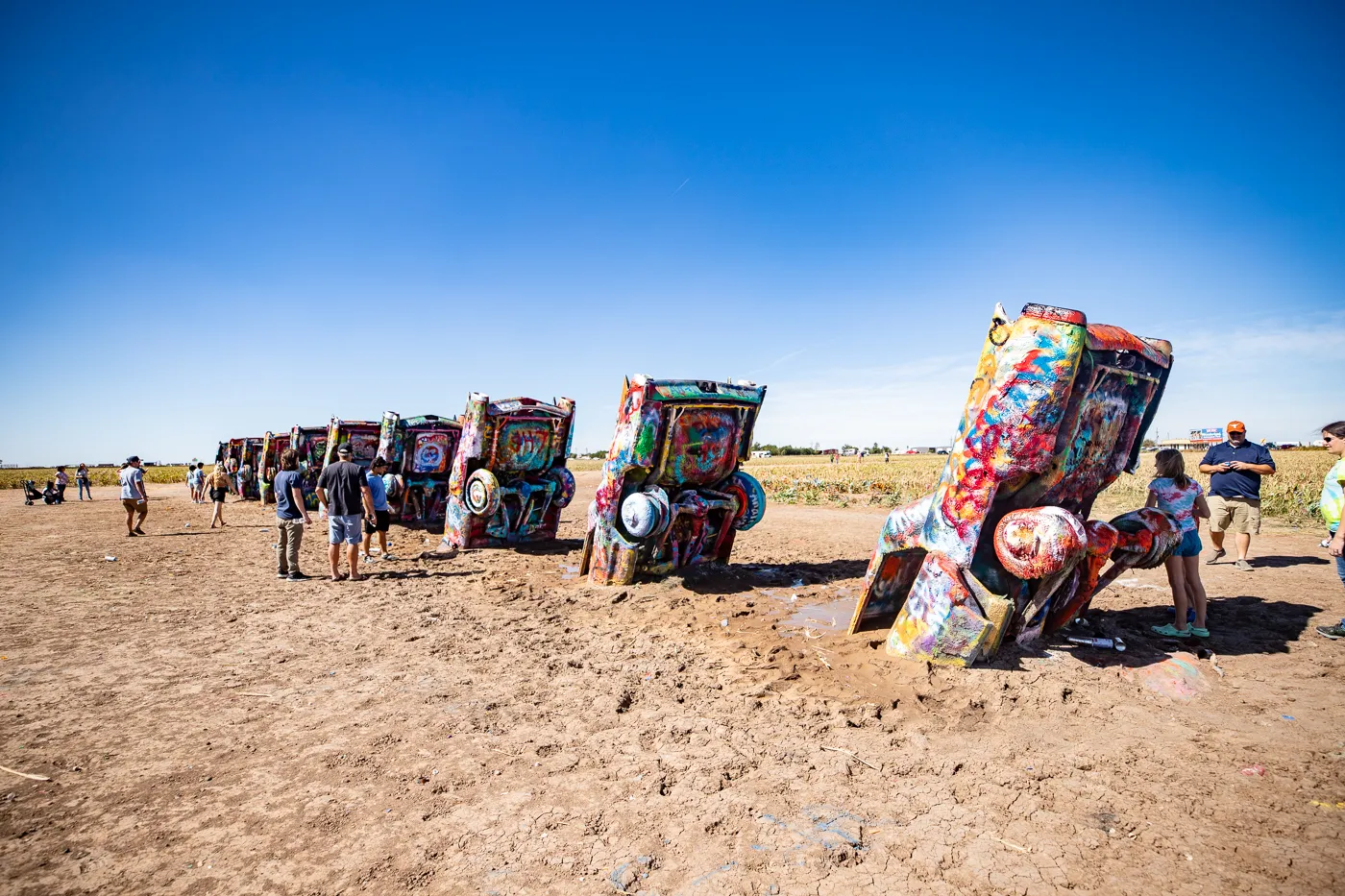 Cadillac Ranch in Amarillo, Texas Route 66 roadside attraction