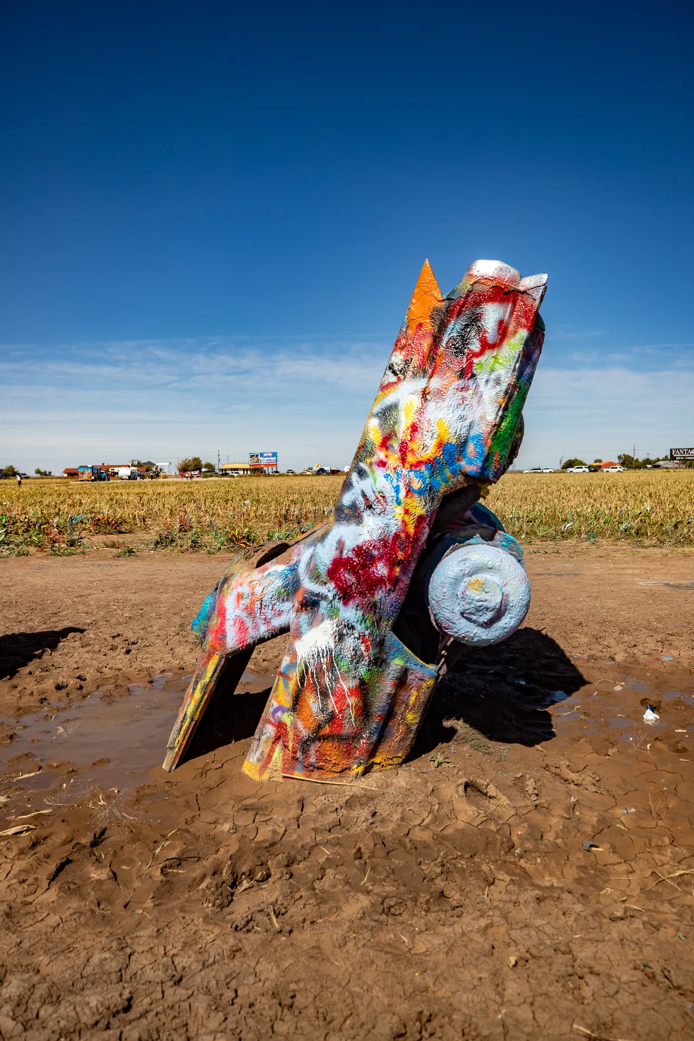 Cadillac Ranch in Amarillo, Texas Route 66 roadside attraction