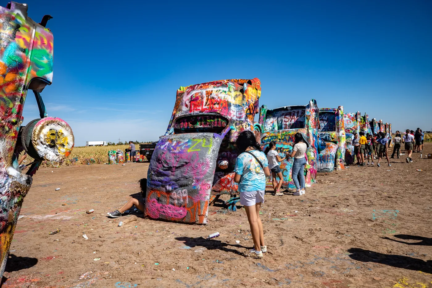 Cadillac Ranch in Amarillo, Texas Route 66 roadside attraction