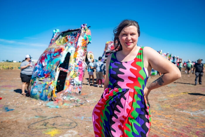 Cadillac Ranch in Amarillo, Texas Route 66 roadside attraction