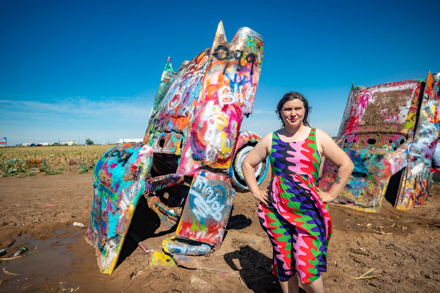 Cadillac Ranch in Amarillo, Texas Route 66 roadside attraction