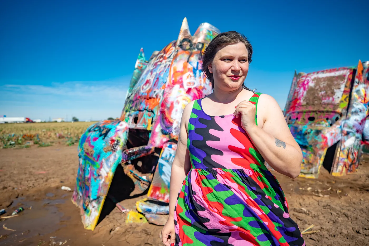 Cadillac Ranch in Amarillo, Texas Route 66 roadside attraction