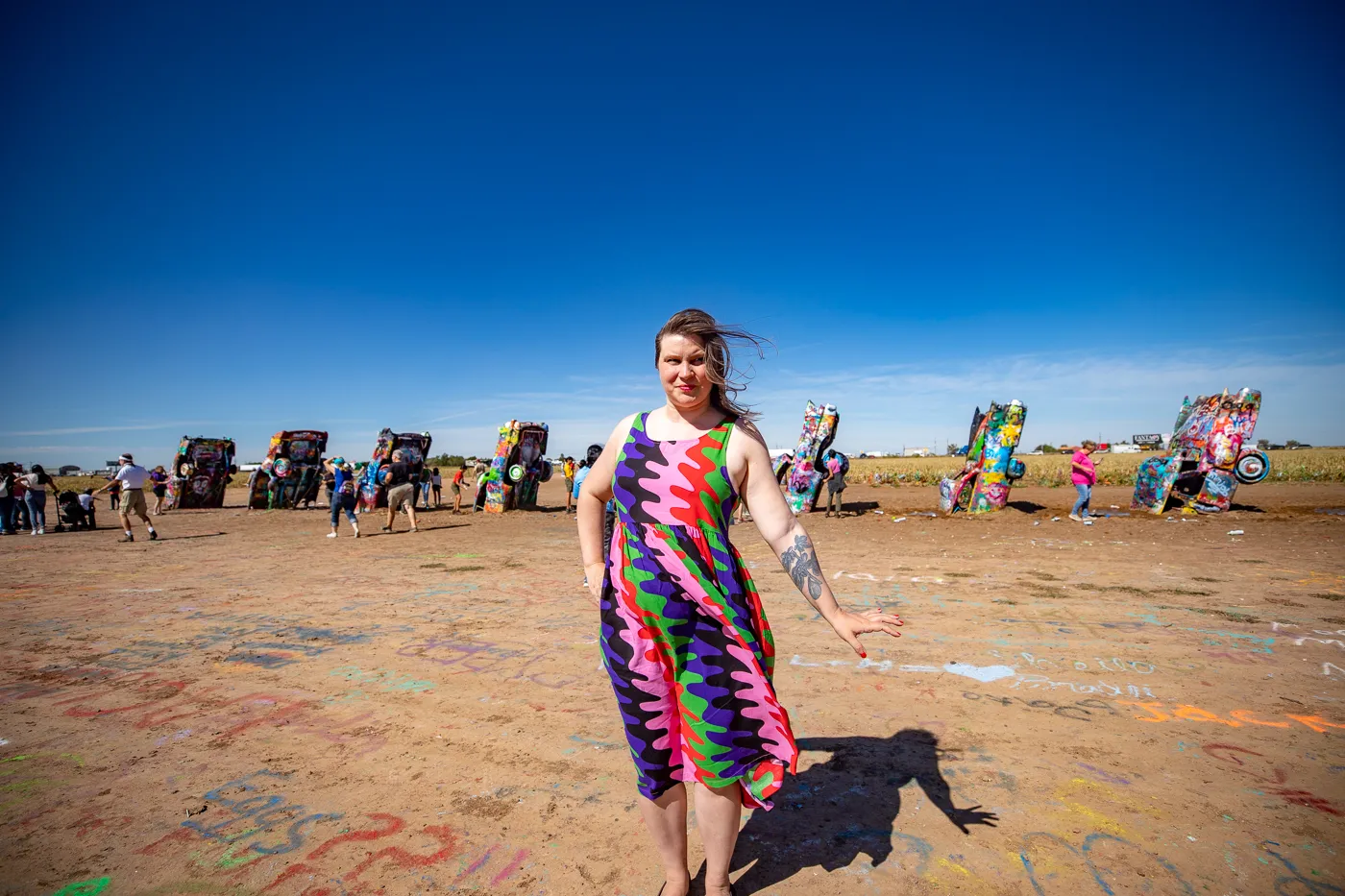 Cadillac Ranch in Amarillo, Texas Route 66 roadside attraction