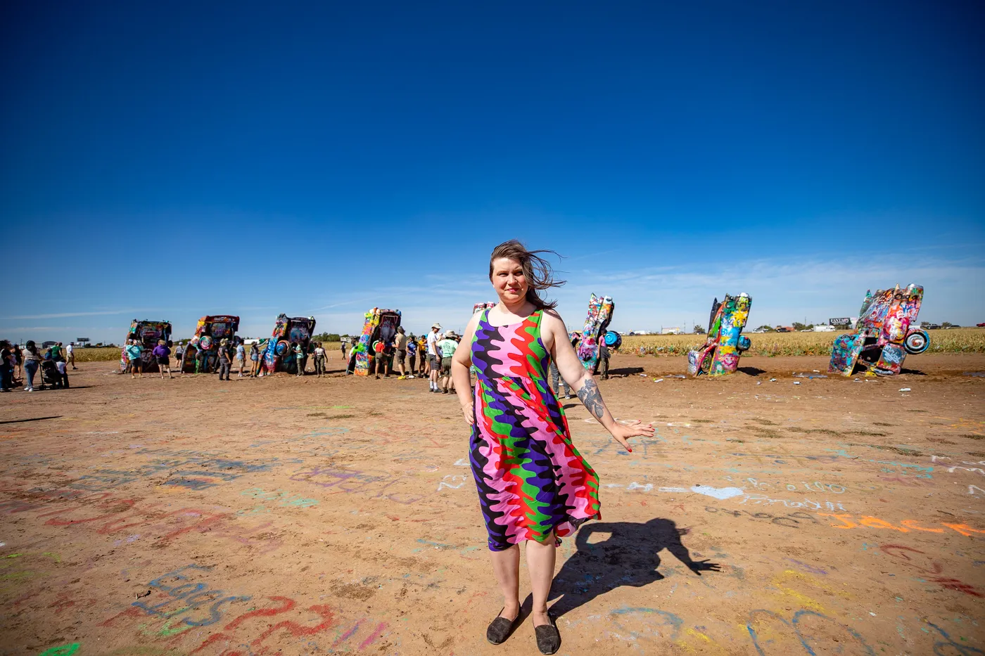 Cadillac Ranch in Amarillo, Texas Route 66 roadside attraction