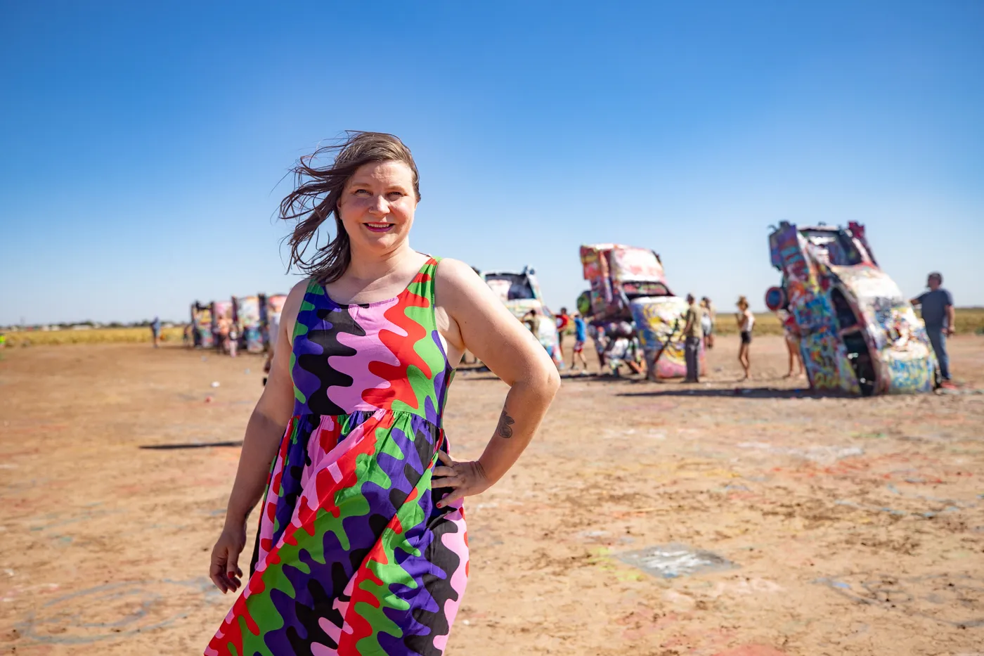 Cadillac Ranch in Amarillo, Texas Route 66 roadside attraction