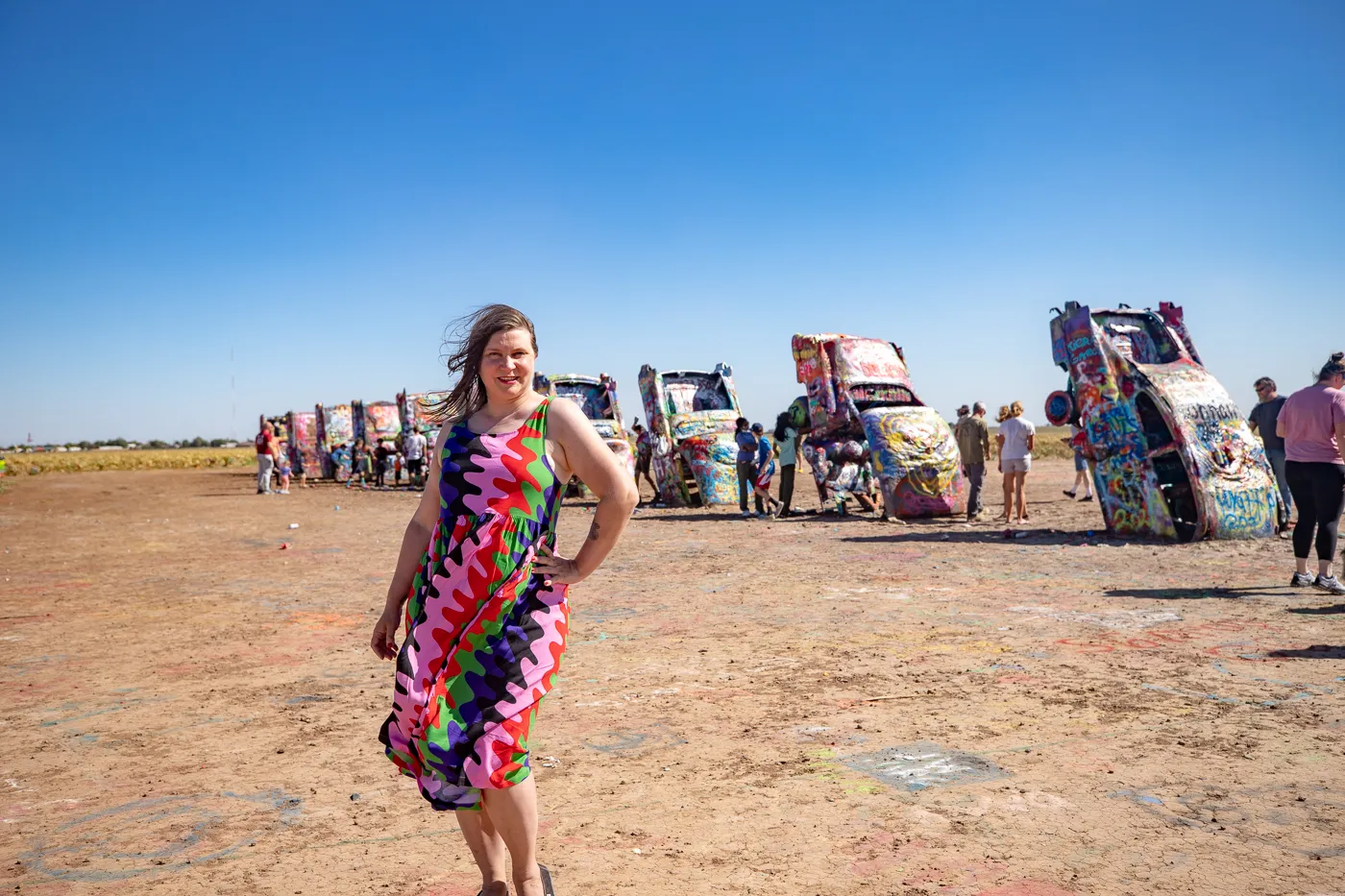 Cadillac Ranch in Amarillo, Texas Route 66 roadside attraction