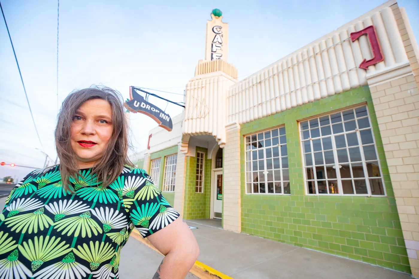 The Conoco Tower Station and U-Drop Inn Café in Shamrock, Texas