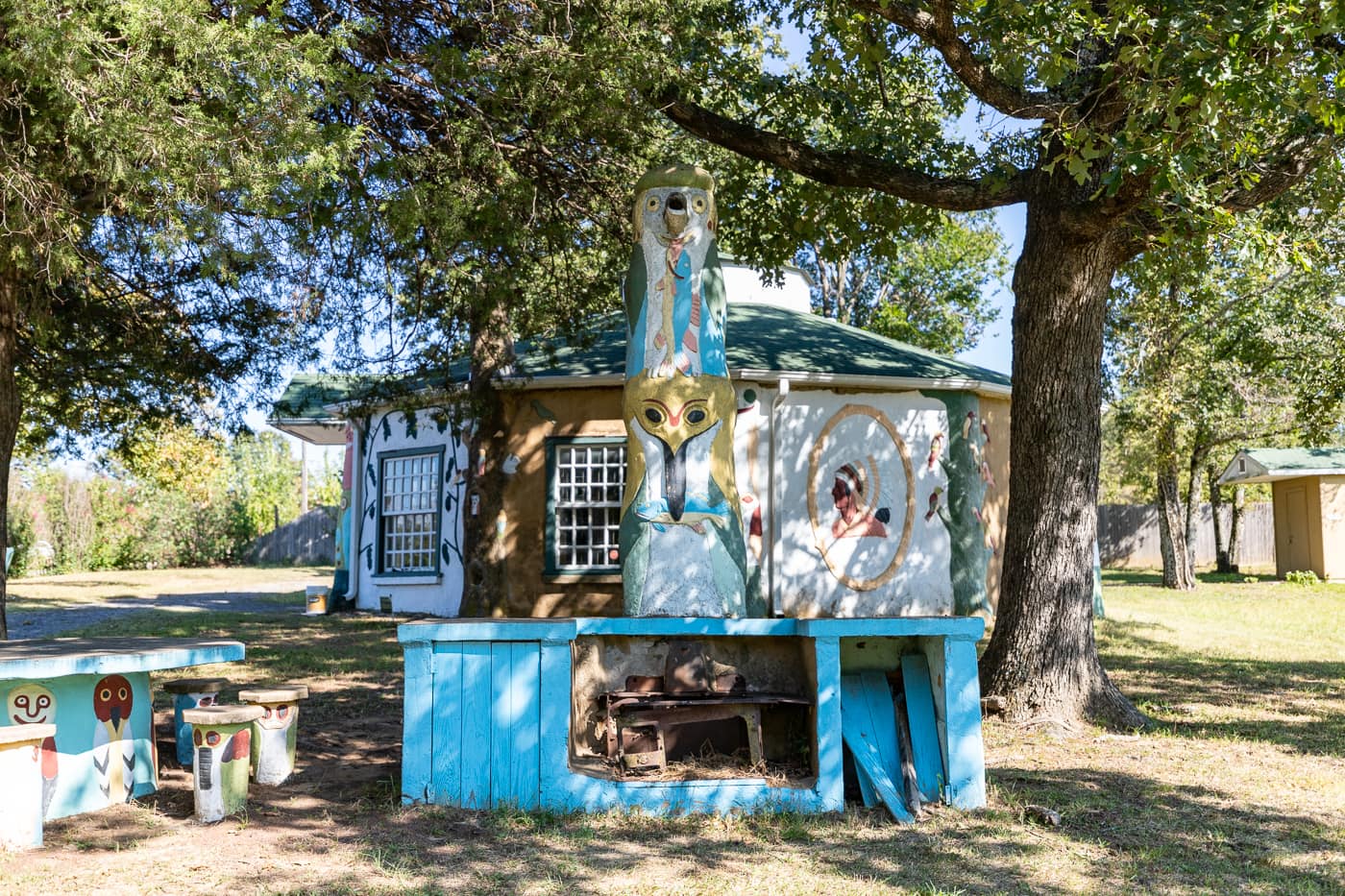 Ed Galloway's Totem Pole Park in Foyil, Oklahoma