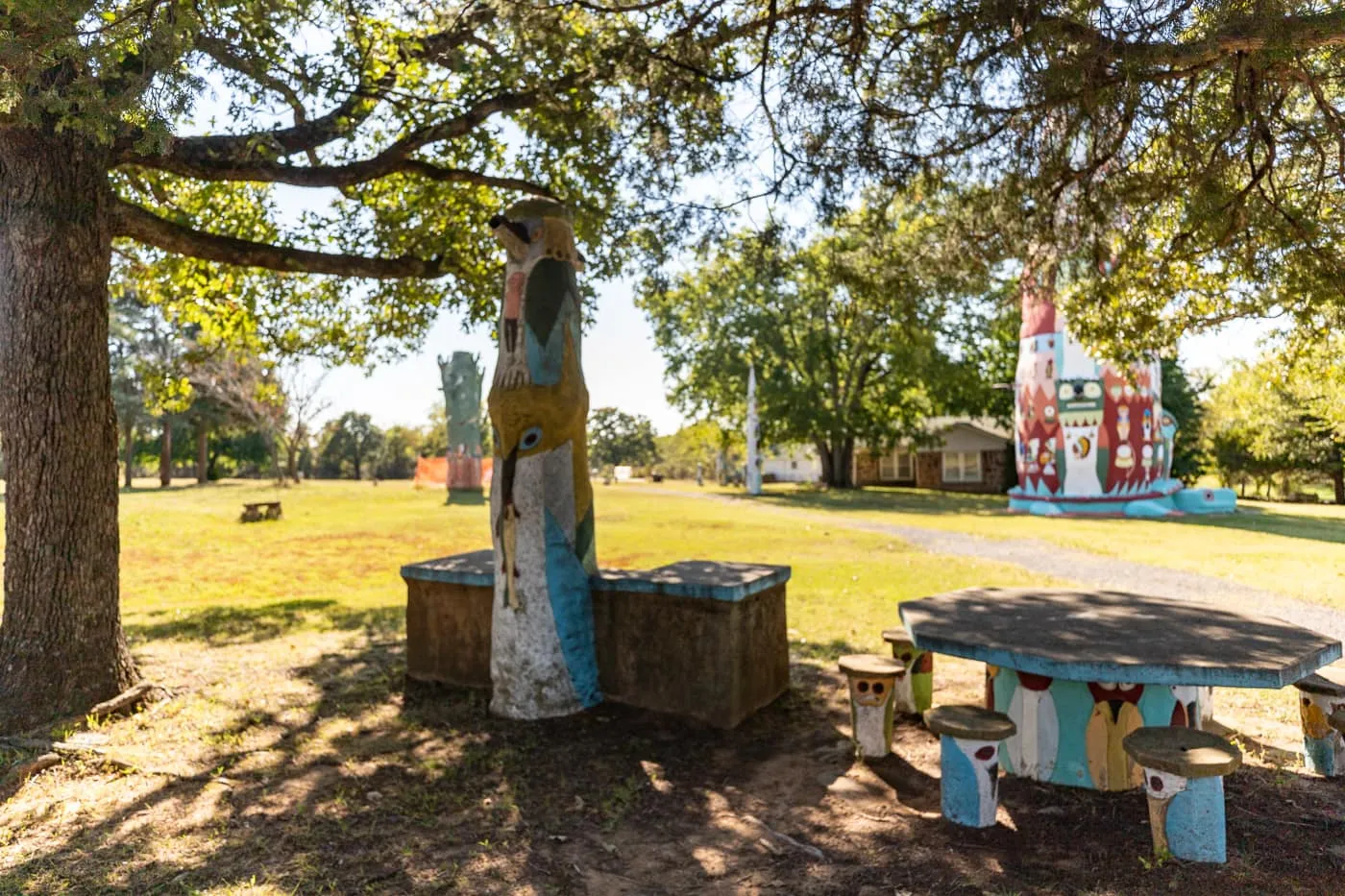 Ed Galloway's Totem Pole Park in Foyil, Oklahoma