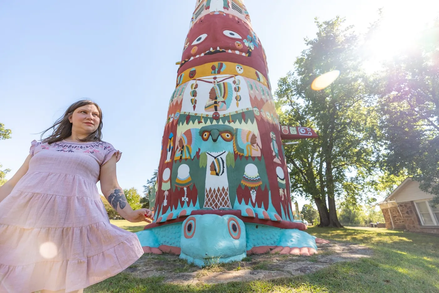 Ed Galloway's Totem Pole Park in Foyil, Oklahoma