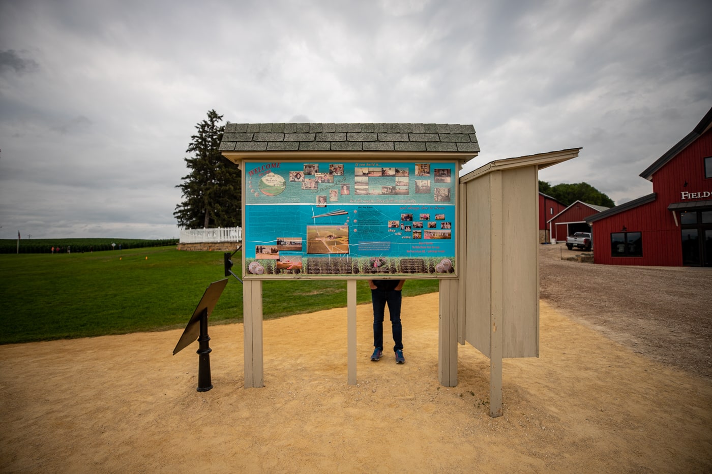 Informational sign at the Field of Dreams Movie Site in Dyersville, Iowa