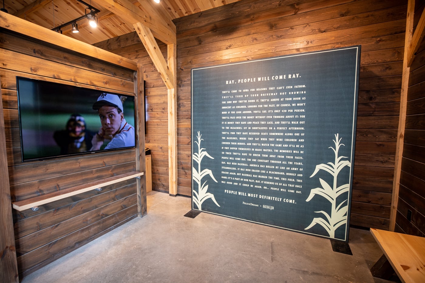 Field of Dreams quite and movie at the gift shop at the Field of Dreams Movie Site in Dyersville, Iowa