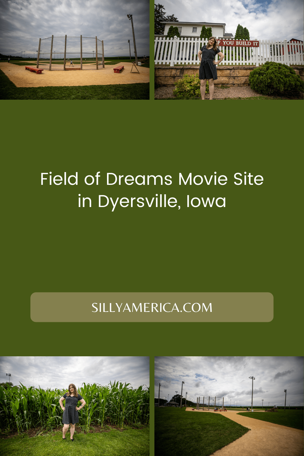 The iconic movie line goes, “If you build it he will come.” And on this Iowa farm they actually built it and over 30 years later, tourists are still coming to check out the Field of Dreams movie site in Dyersville, Iowa. #movie #fieldofdreams #IowaRoadsideAttractions #IowaRoadsideAttraction #RoadsideAttractions #RoadsideAttraction #RoadTrip #IowaRoadTrip #IowaThingsToDo #IowaRoadTripBucketLists #IowaBucketList #IowaRoadTripIdeas #IowaTravel