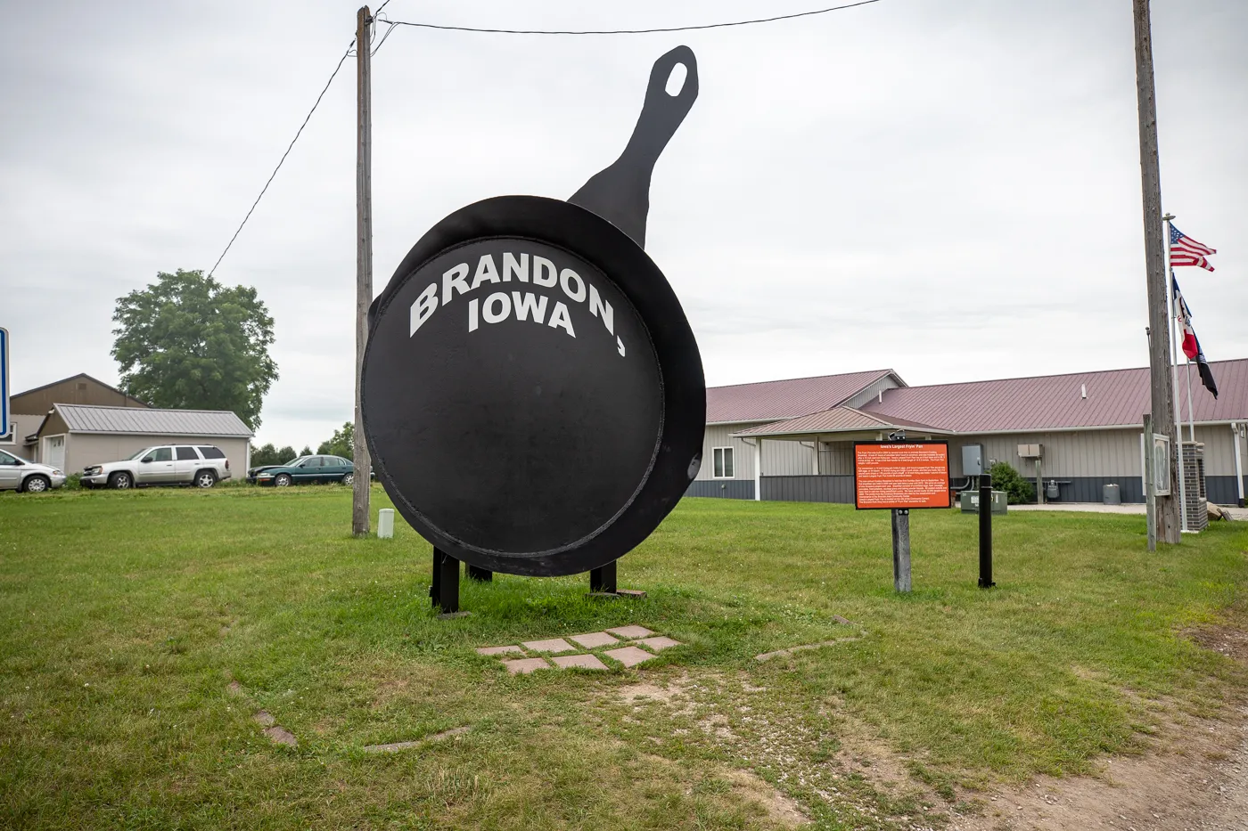 Iowa's Largest Frying Pan in Brandon, Iowa - Roadside Attraction for an Iowa Road Trip