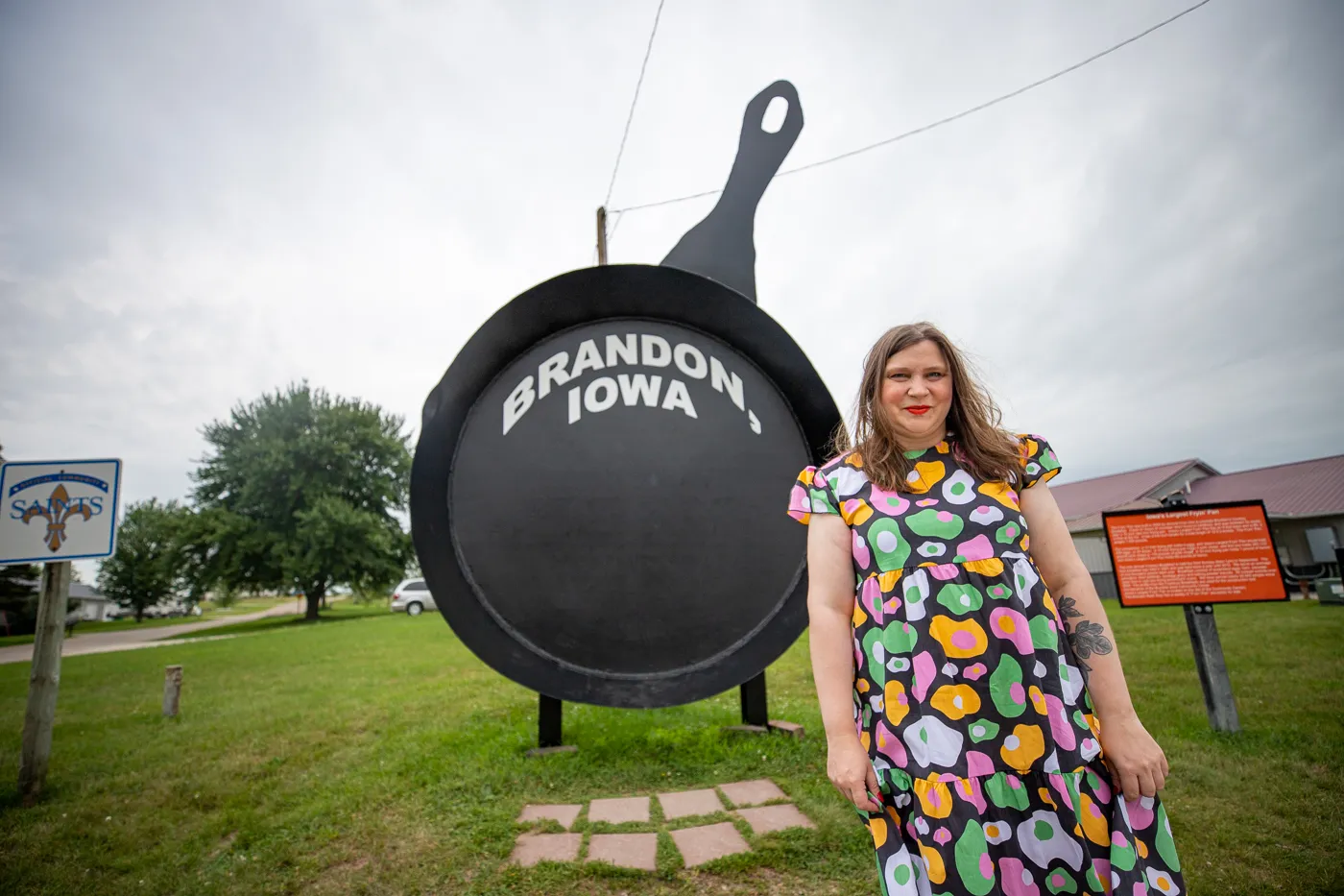 Iowa's Largest Frying Pan in Brandon, Iowa - Roadside Attraction for an Iowa Road Trip