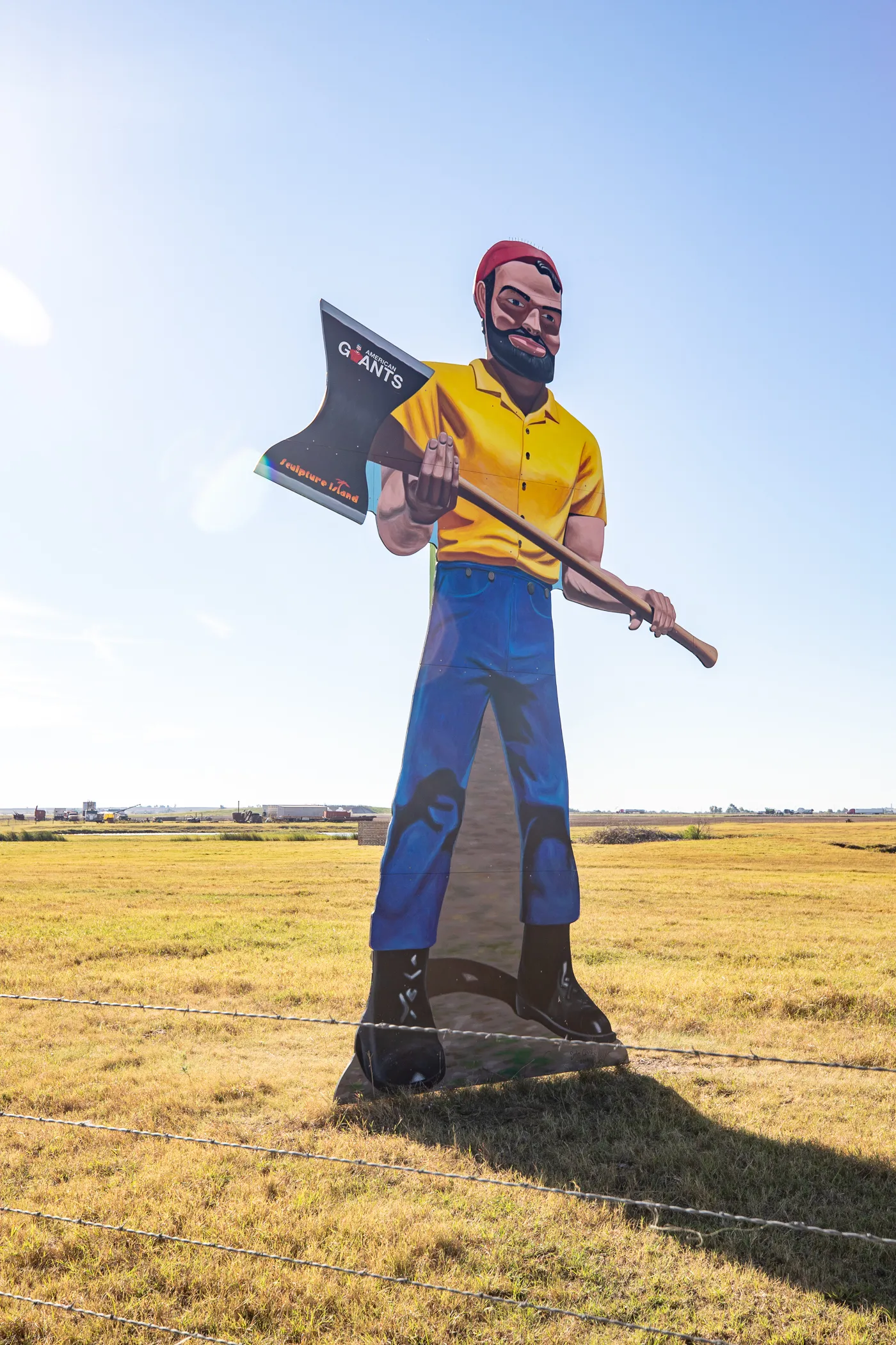 Muffler Men Mural on Route 66 in Oklahoma