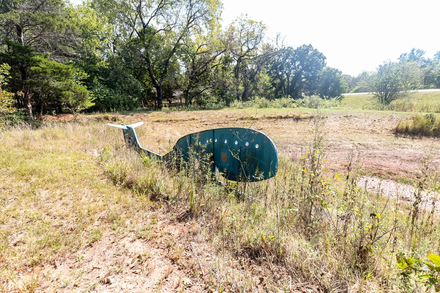 Blue Whale of Catoosa at OK County 66 - John's Place in Arcadia, Oklahoma - reproductions of famous Route 66 roadside attractions