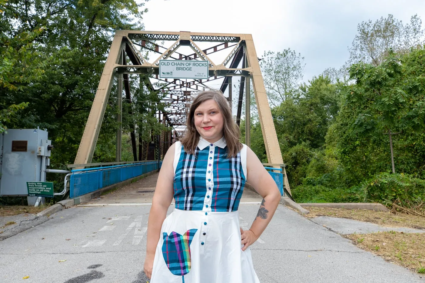 Old Chain of Rocks Bridge in St. Louis, Missouri - a Route 66 roadside attraction