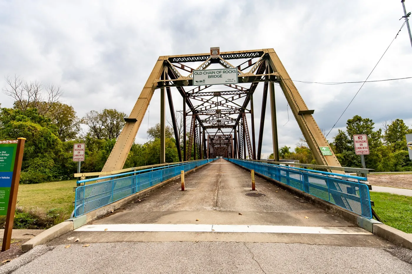 Old Chain of Rocks Bridge in St. Louis, Missouri - a Route 66 roadside attraction