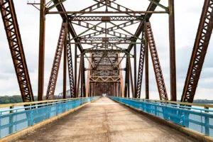 Old Chain of Rocks Bridge in St. Louis, Missouri - a Route 66 roadside attraction