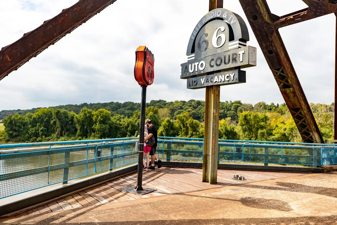 Old Chain of Rocks Bridge in St. Louis, Missouri - a Route 66 roadside attraction