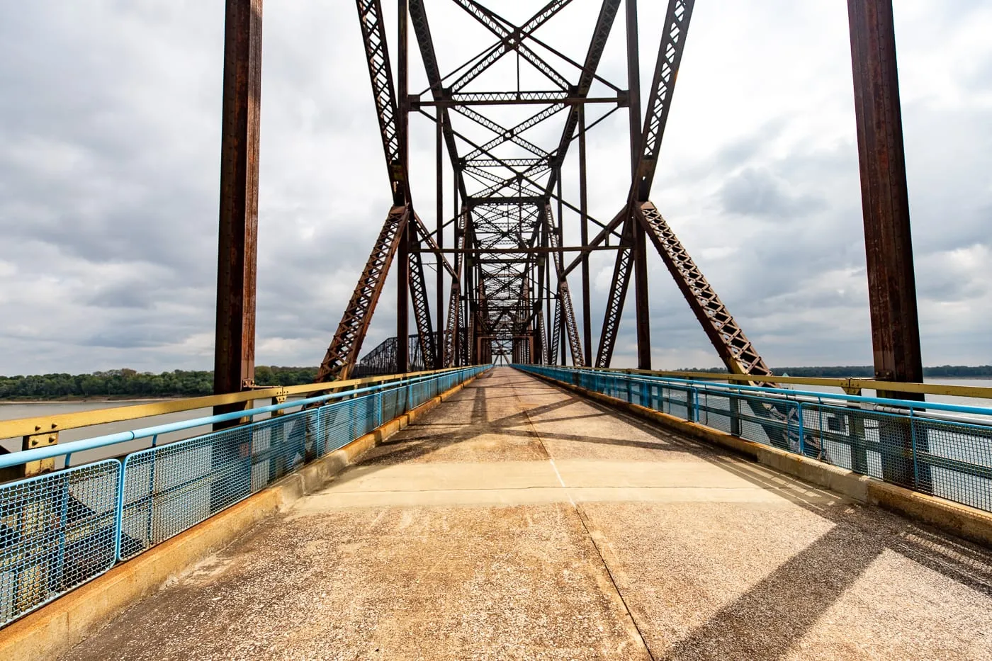 Old Chain of Rocks Bridge in St. Louis, Missouri - a Route 66 roadside attraction