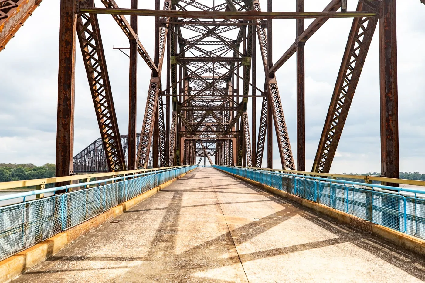 Old Chain of Rocks Bridge in St. Louis, Missouri - a Route 66 roadside attraction