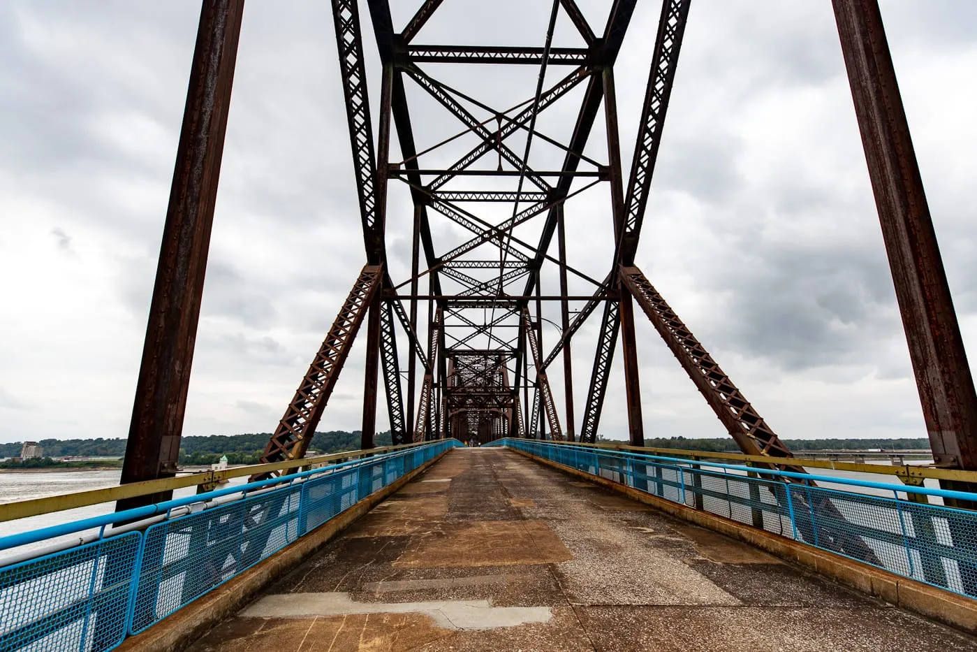 Old Chain of Rocks Bridge in St. Louis, Missouri - a Route 66 roadside attraction