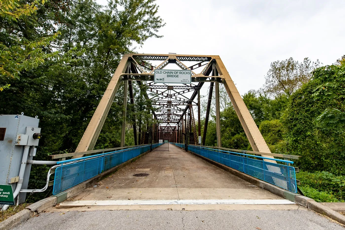 Old Chain of Rocks Bridge in St. Louis, Missouri - a Route 66 roadside attraction