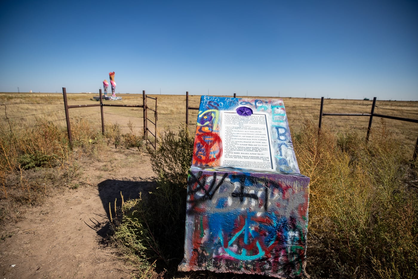 Ozymandias on the Plains in Amarillo, Texas -Big Legs roadside attraction on Route 66