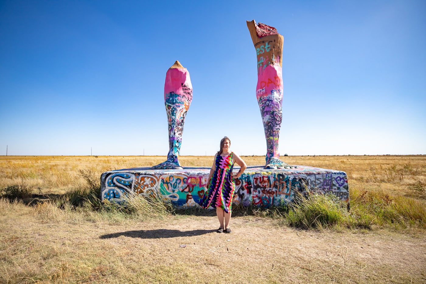 Ozymandias on the Plains in Amarillo, Texas (Giant Legs of Amarillo)