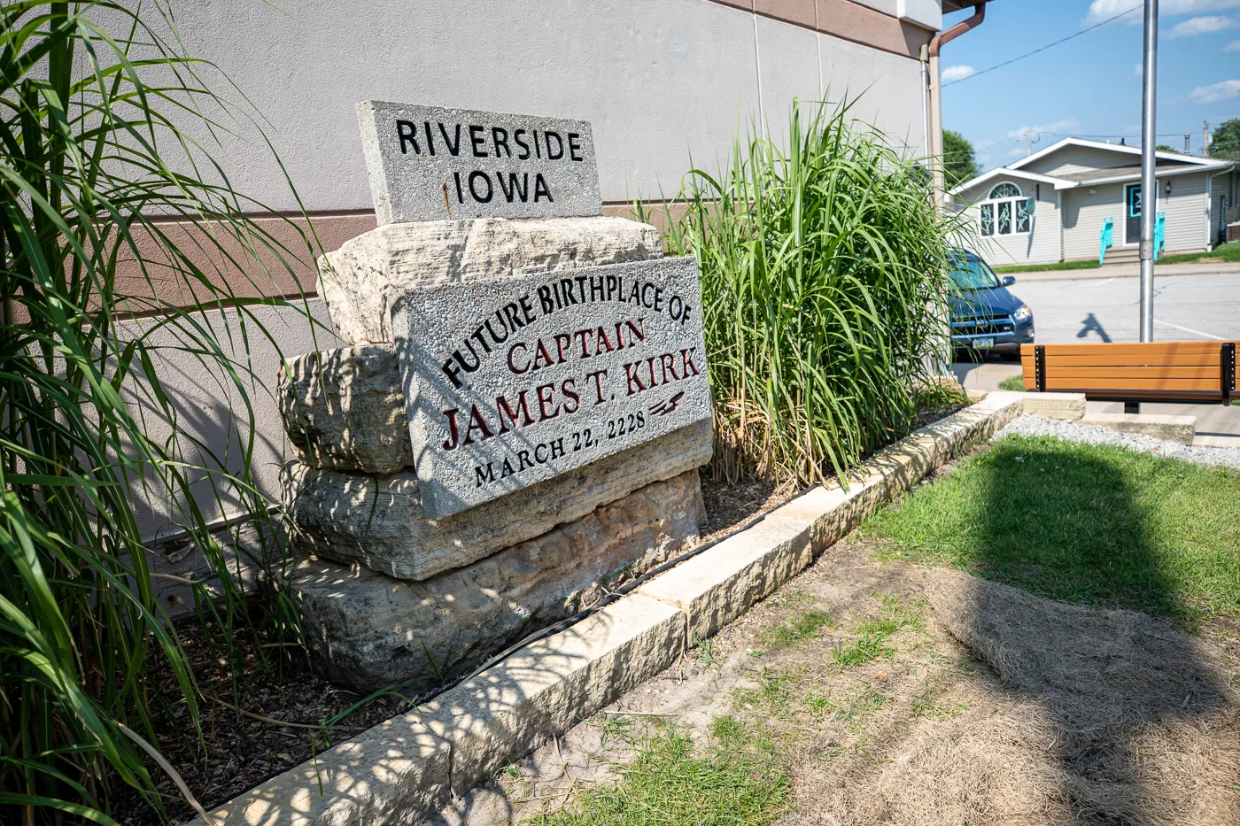 Future Birthplace of Captain James T. Kirk Plaque in Riverside, Iowa