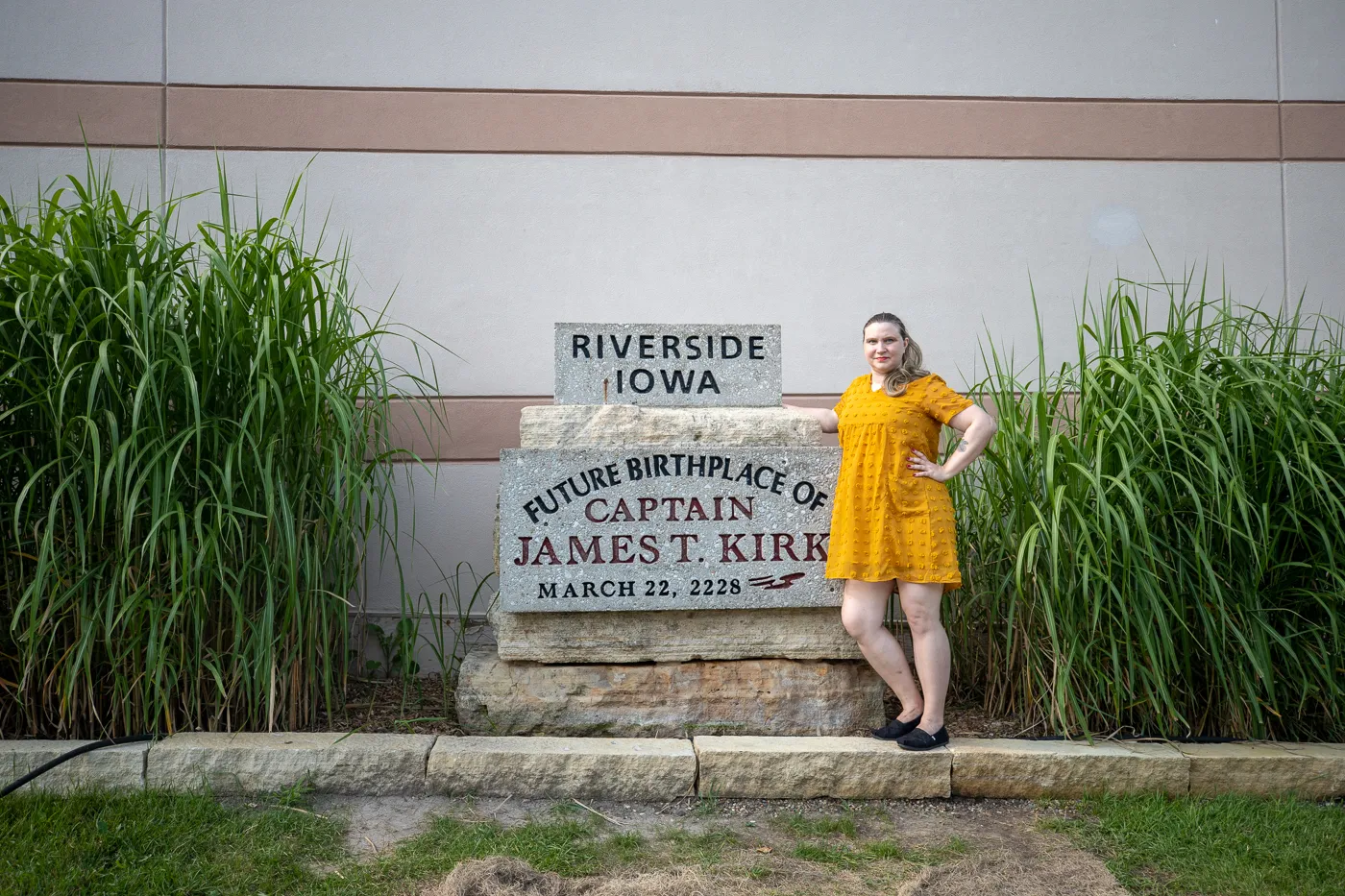 Future Birthplace of Captain James T. Kirk Plaque in Riverside, Iowa