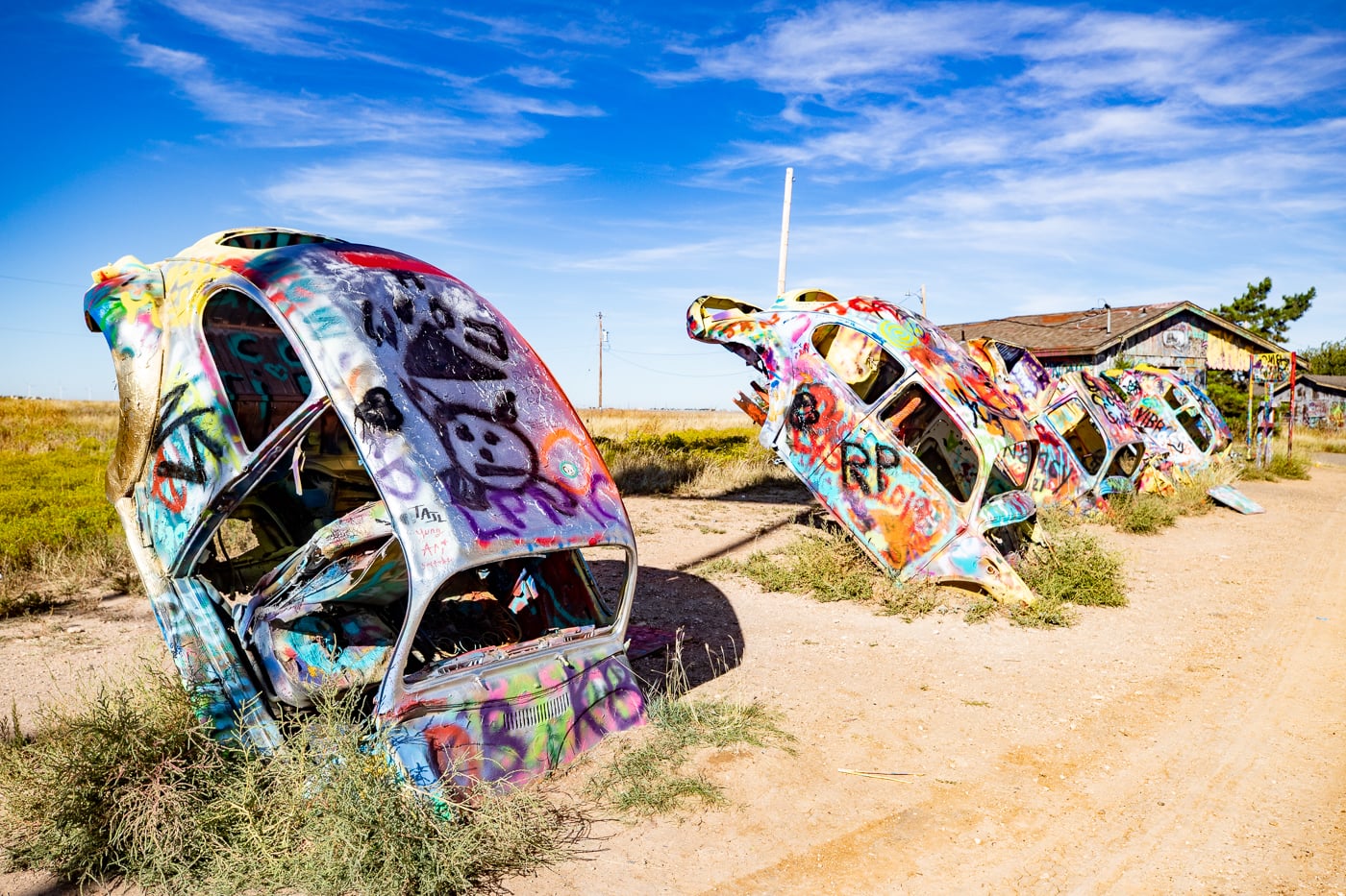 VW Slug Bug Ranch in Conway, Texas Route 66 Roadside Attraction