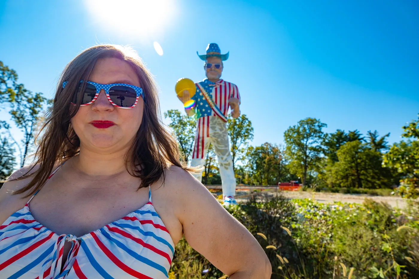 Mega Mayor Muffler Man in Uranus, Missouri - Route 66 Roadside Attraction