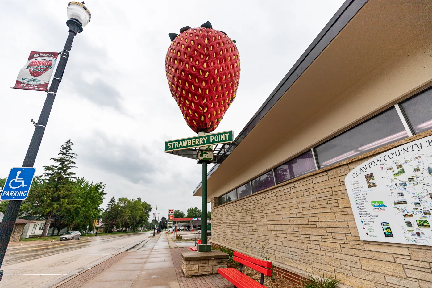 World's Largest Strawberry in Strawberry Point, Iowa Silly America